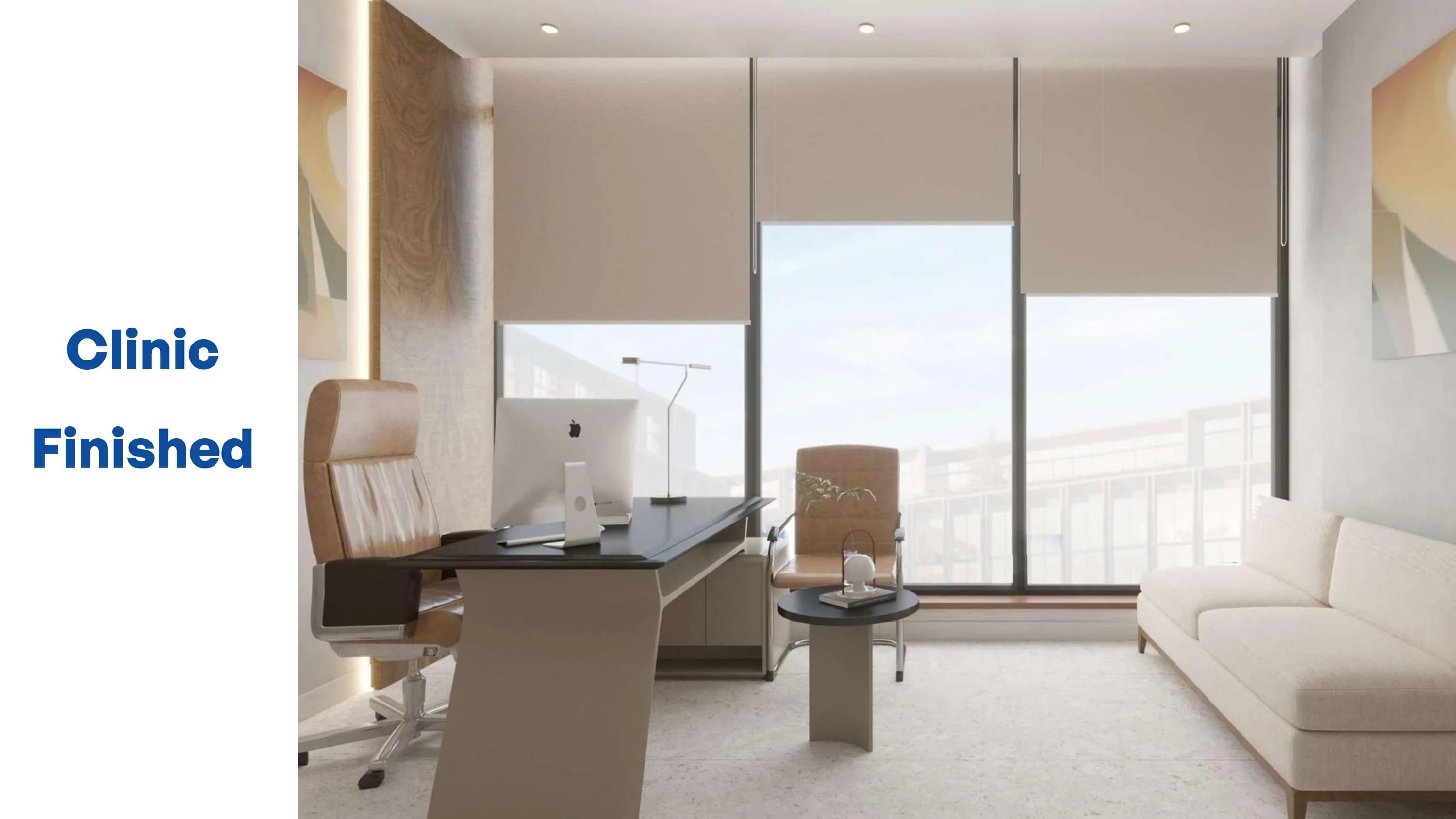Finished clinic interior concept supplied for the INK project